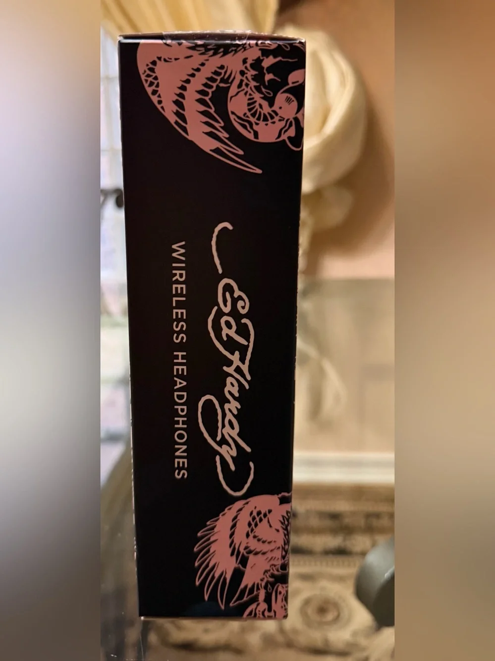ED HARDY Pink Wireless Headphones